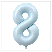 Load image into Gallery viewer, Light Blue Number Balloons 34&quot;
