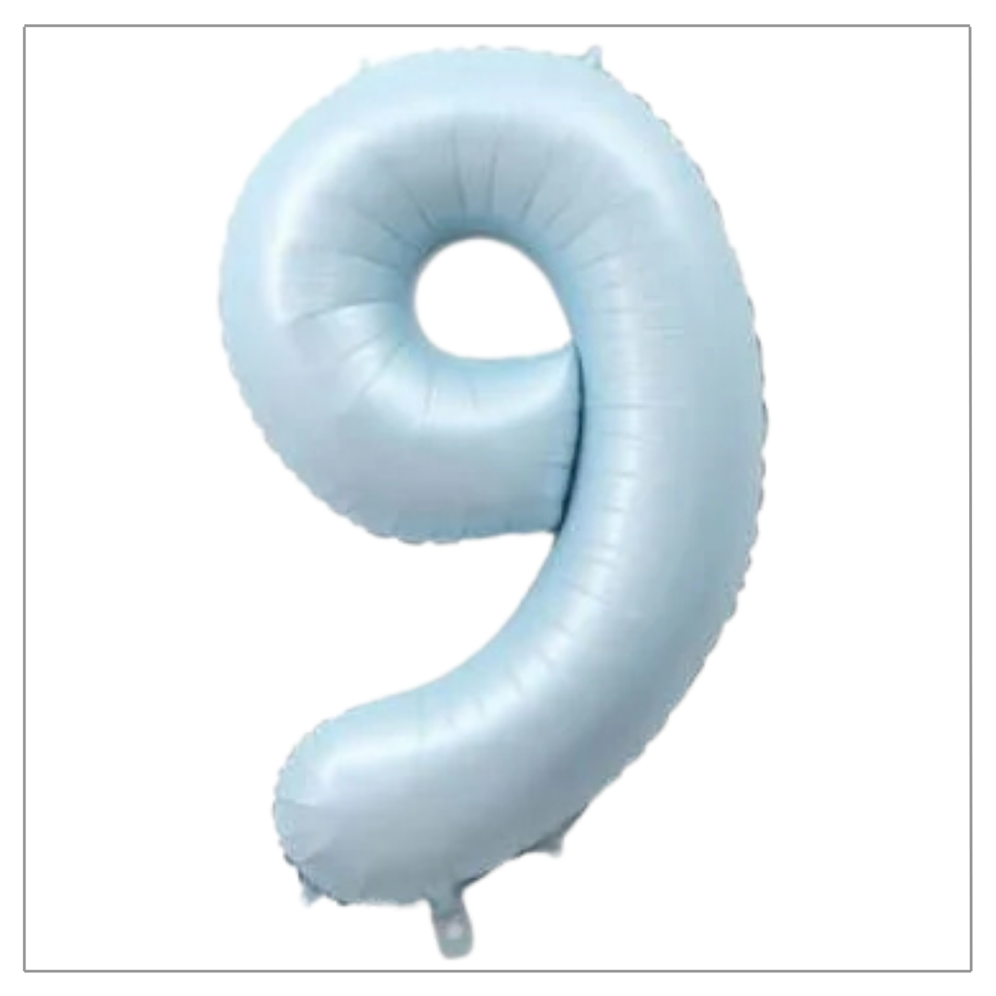 Light Blue Number Balloons 34"