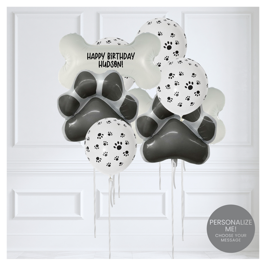 Themed Classic Balloon Bouquet - Brown Paws
