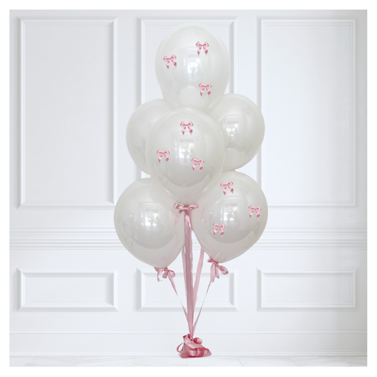 Signature Glass Coquette Balloon Bouquet - Pink Blanco