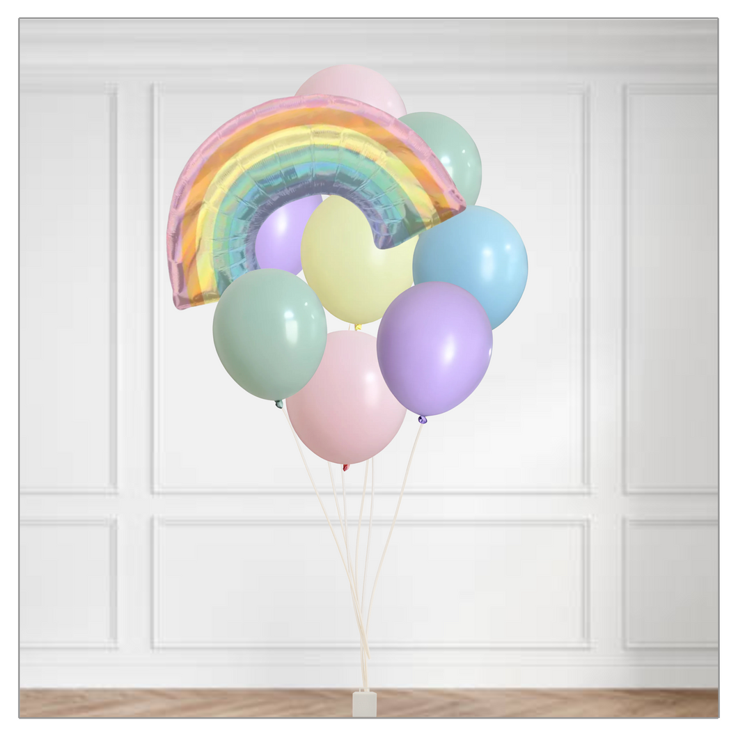 Over the Rainbow Pastel Themed Balloon Bouquet