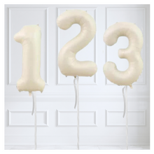 Load image into Gallery viewer, Latte Cream Number Balloons 34&quot;
