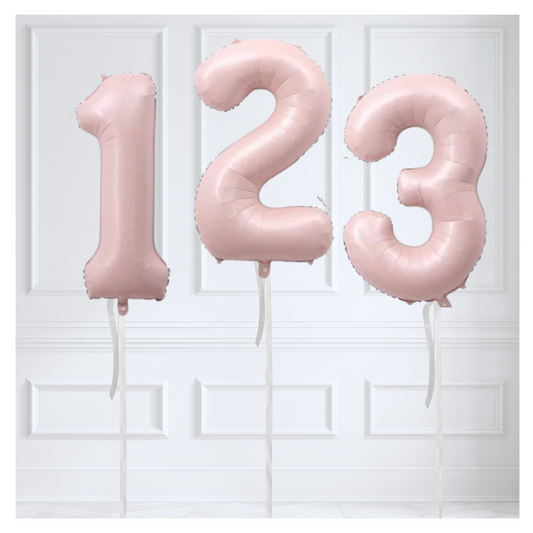 Dusty Rose Number Balloons 34"