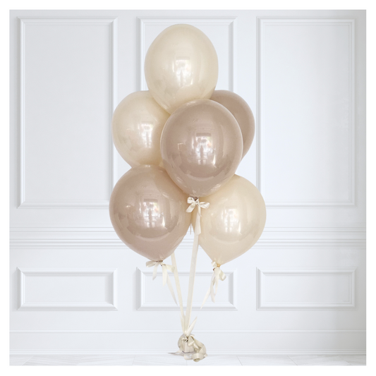 Signature Glass Balloon Bouquet - White Sand