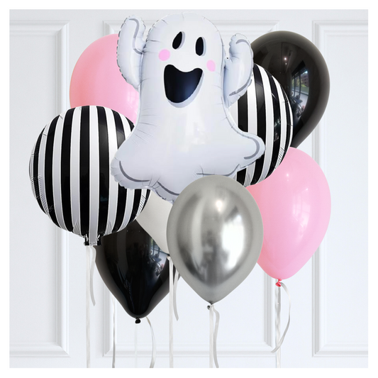 Classic Themed Balloon Bouquet - Boooooo Pink