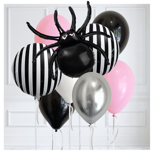 Classic Themed Balloon Bouquet - Creepy Crawly Pink