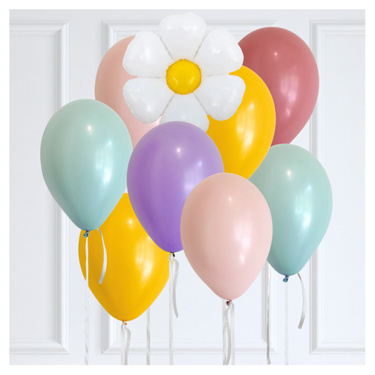 Classic Flower Child Themed Balloon Bouquet