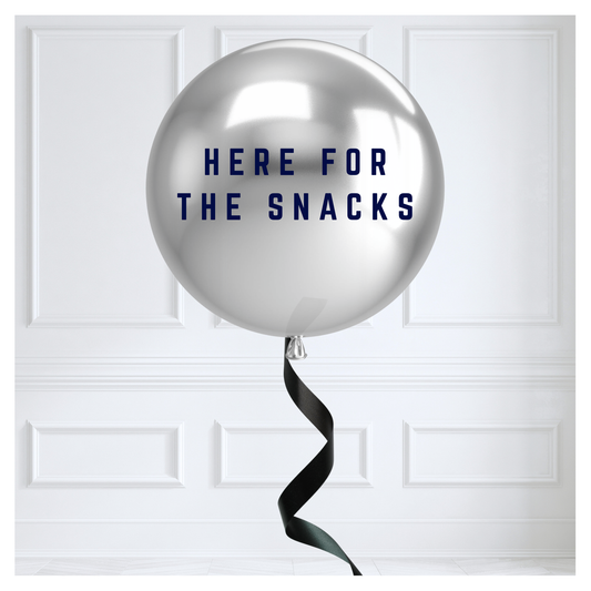 Game Day Vibes - Here For The Snacks - 36" Jumbo Balloon