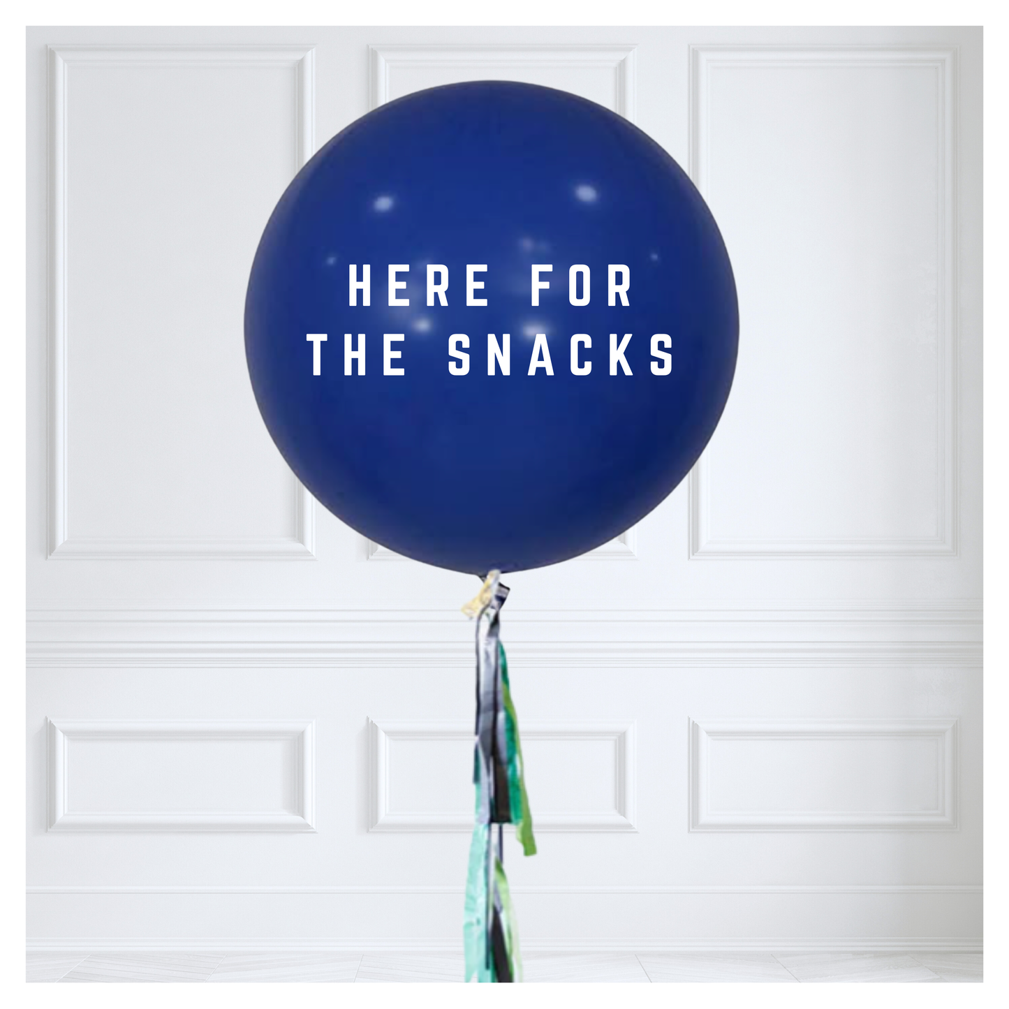 Game Day Vibes - Here For The Snacks - 36" Jumbo Tassel Balloon