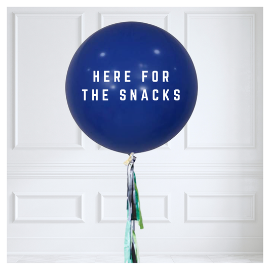 Game Day Vibes - Here For The Snacks - 36" Jumbo Tassel Balloon