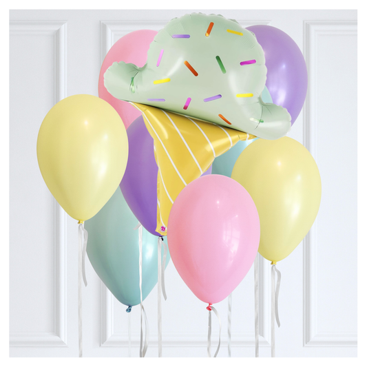 Classic Ice Cream Party Themed Balloon Bouquet