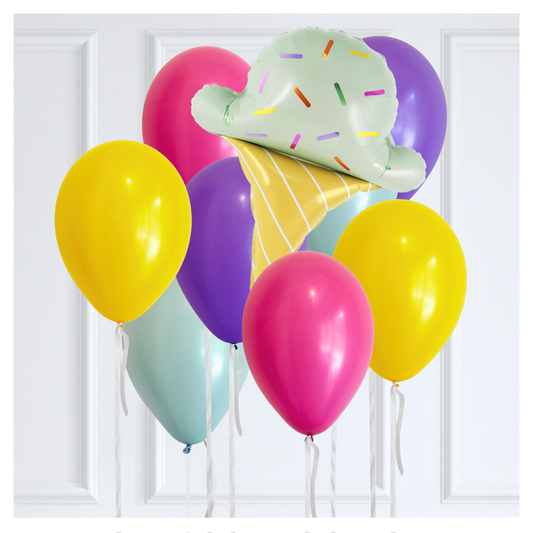 Classic Ice Cream Party Themed Balloon Bouquet