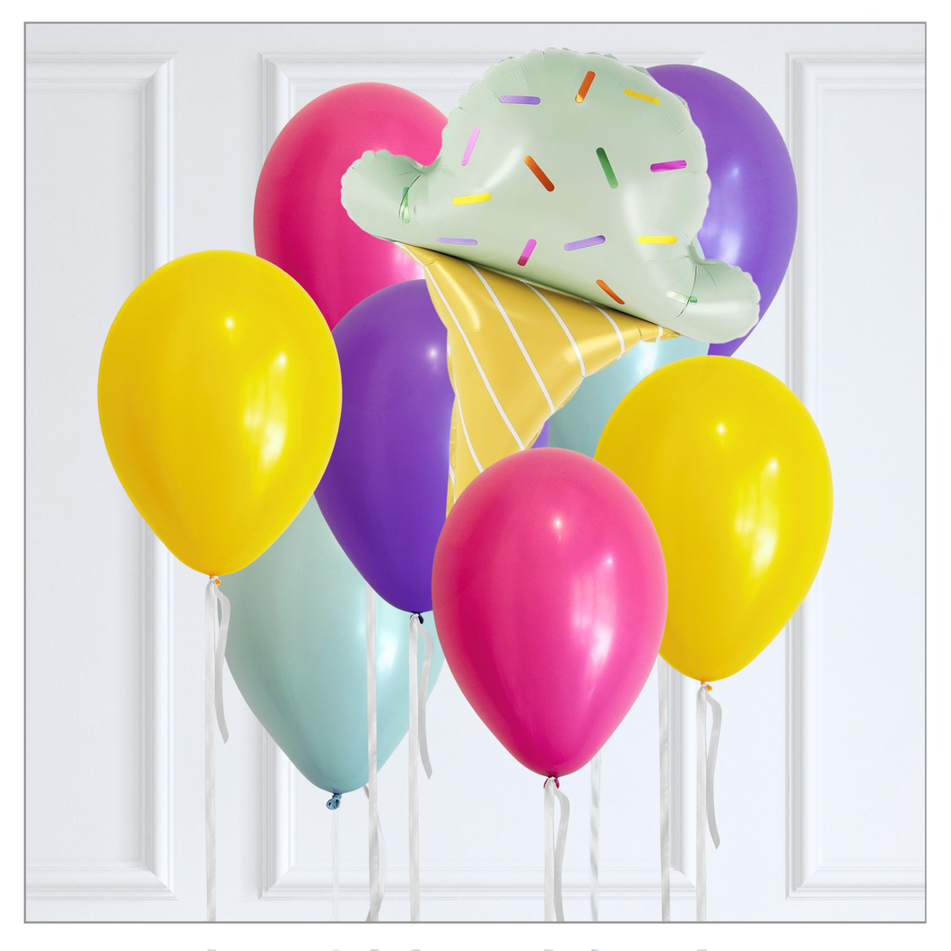 Ice Cream Party Themed Balloon Bouquet