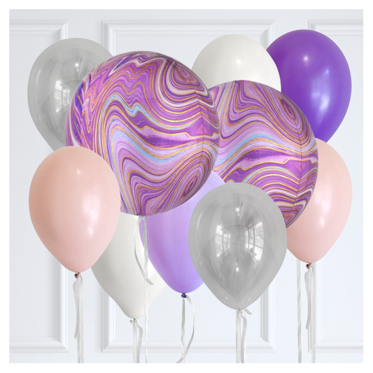 Round Orb balloon Bouquet -Purple Haze