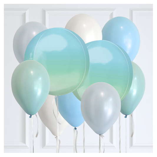 Round Orb balloon Bouquet - Ocean