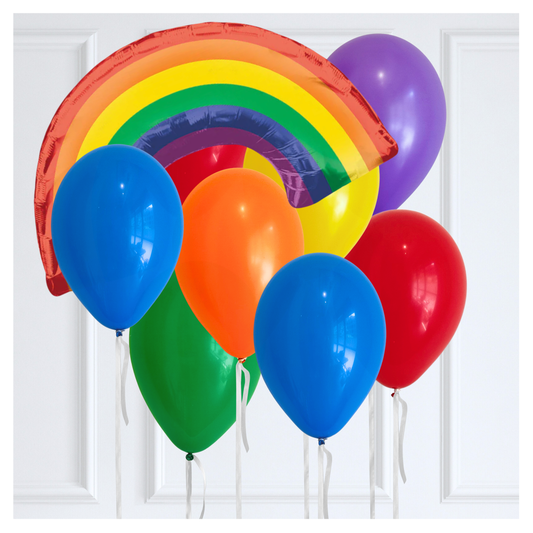 Classic Over the Rainbow Themed Balloon Bouquet