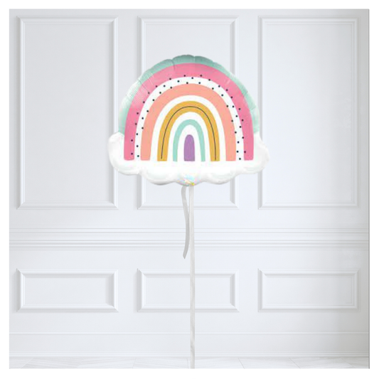Pastel Boho Rainbow Foil Balloon