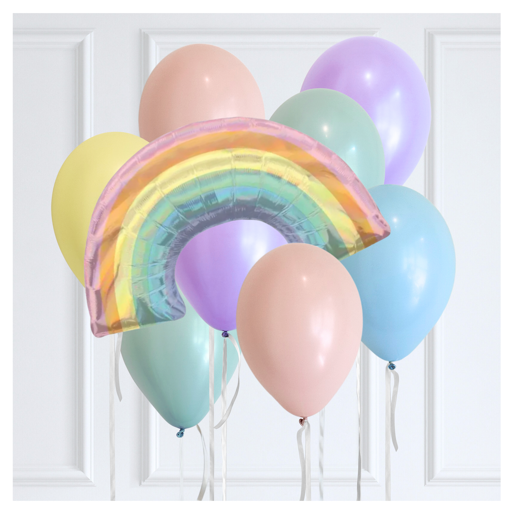 Over the Rainbow Pastel Themed Balloon Bouquet