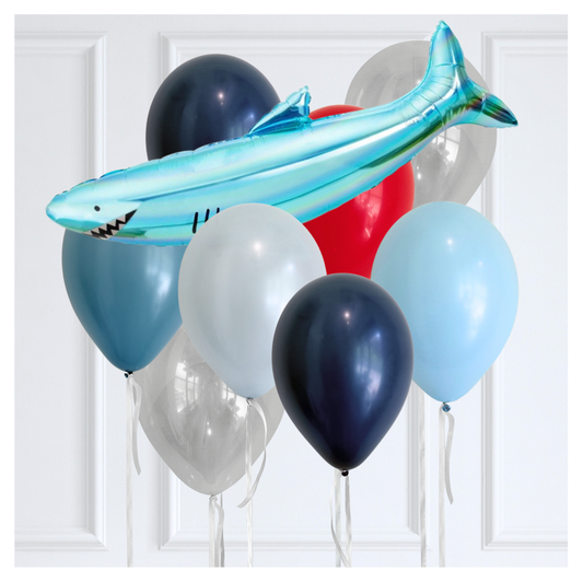 Classic Shark Attack Themed Balloon Bouquet