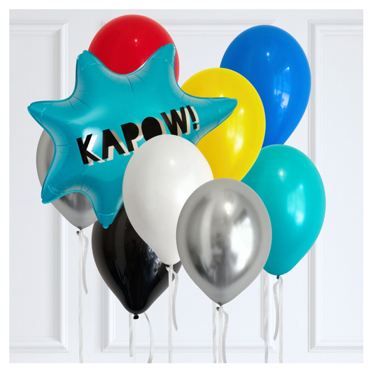 Classic Calling All Superheroes Themed Balloon Bouquet