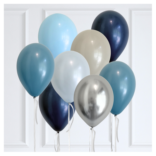 Classic To the Moon Blues Balloon Bouquet