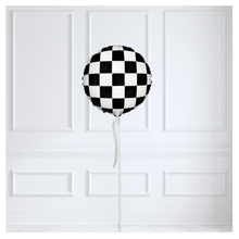 Load image into Gallery viewer, Checkered Round Foil Balloon
