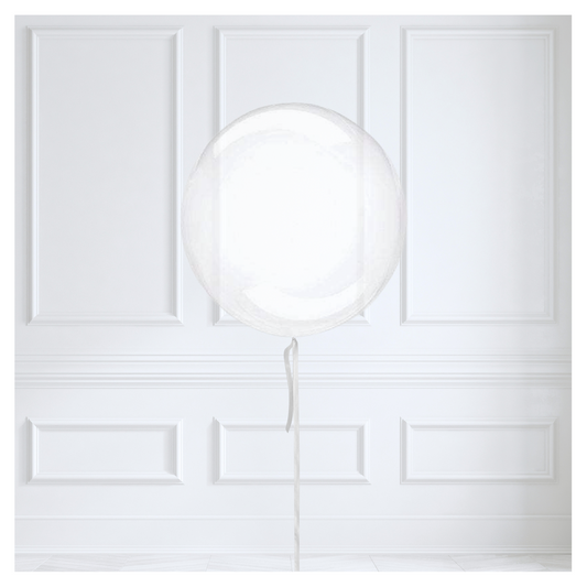Round Orb balloon - Clear Crystal Clear