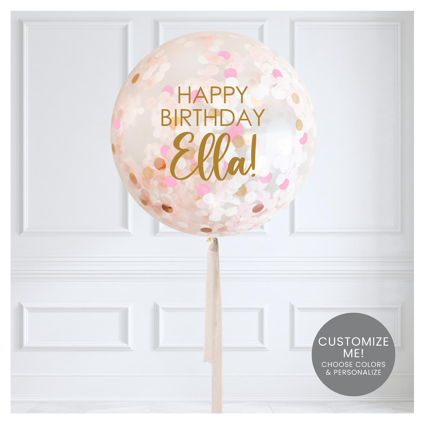 CUSTOM Jumbo 36" Confetti Balloon
