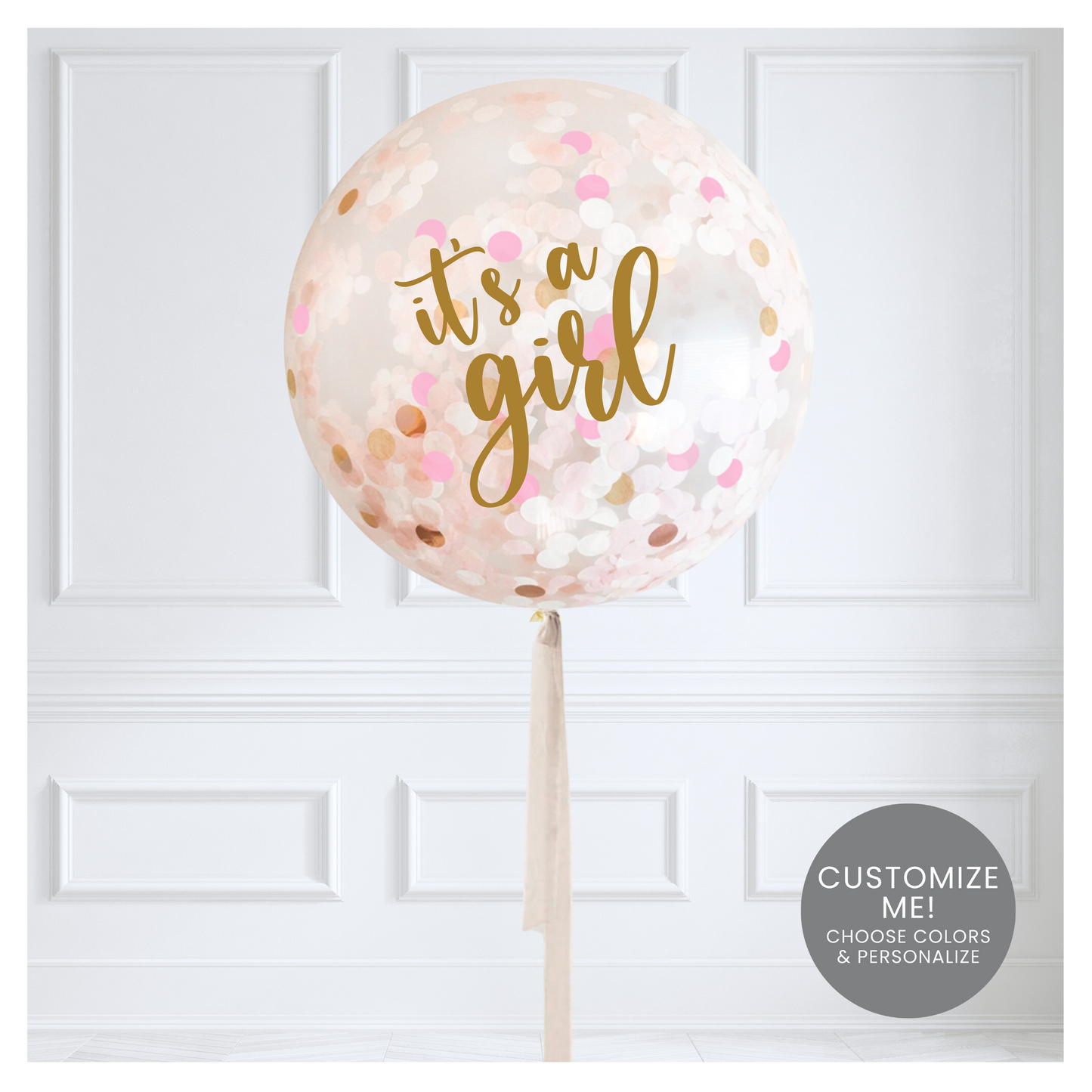 CUSTOM Jumbo 36" Confetti Balloon