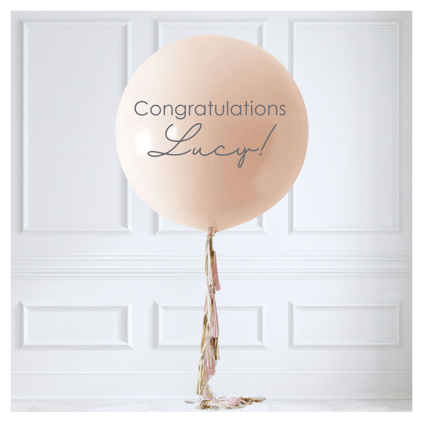 Jumbo 36" Tassel Balloon - Blush Nude