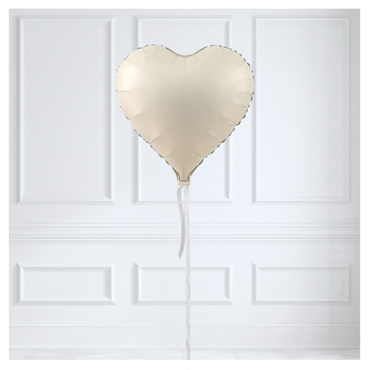Foil Heart Balloon - Latte