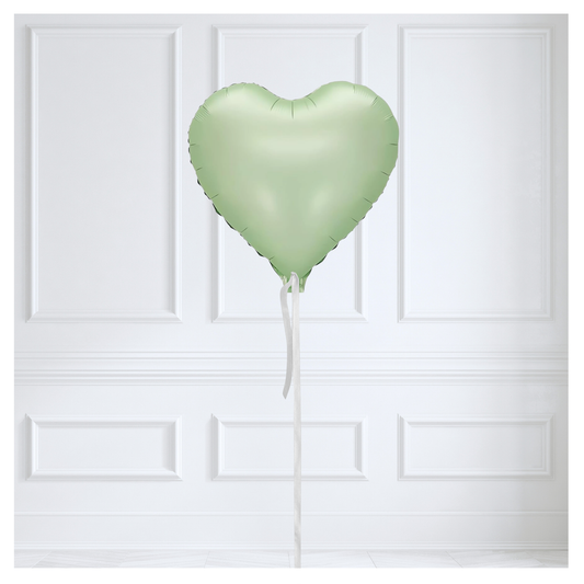 Foil Heart Balloon - Sage