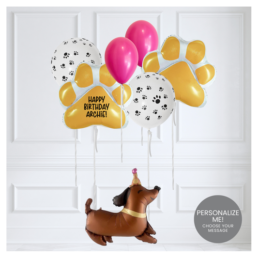 Themed Classic Balloon Bouquet - Puppy Love Paws