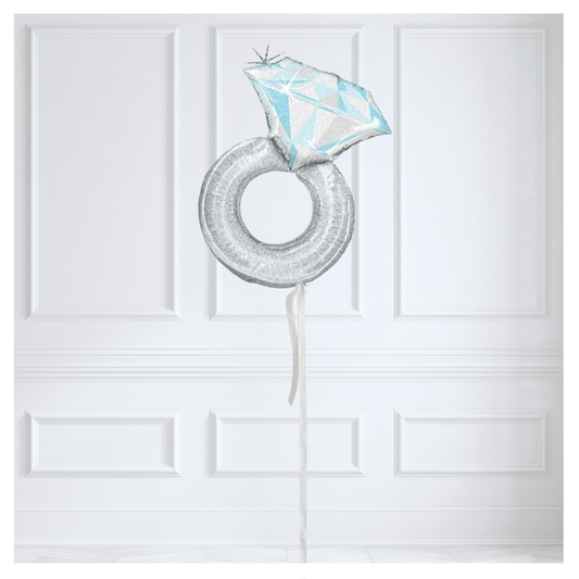 Platinum Engagement Ring Foil Balloon