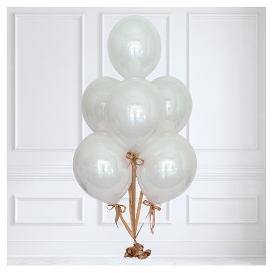 Signature Glass Balloon Bouquet - Gold Blanco