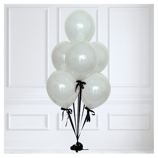 Signature Glass Balloon Bouquet -Noir Blanco