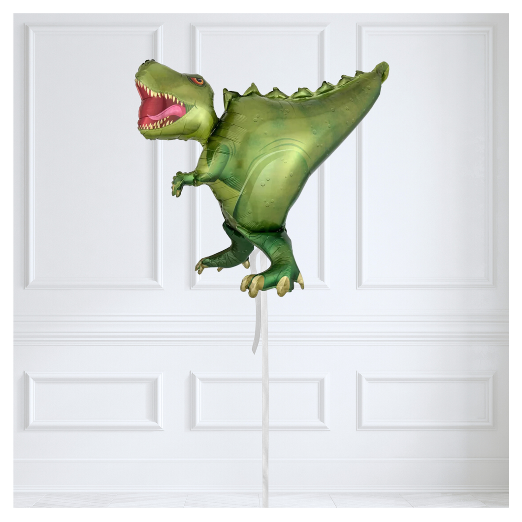 Green T-Rex Dino Foil Balloon