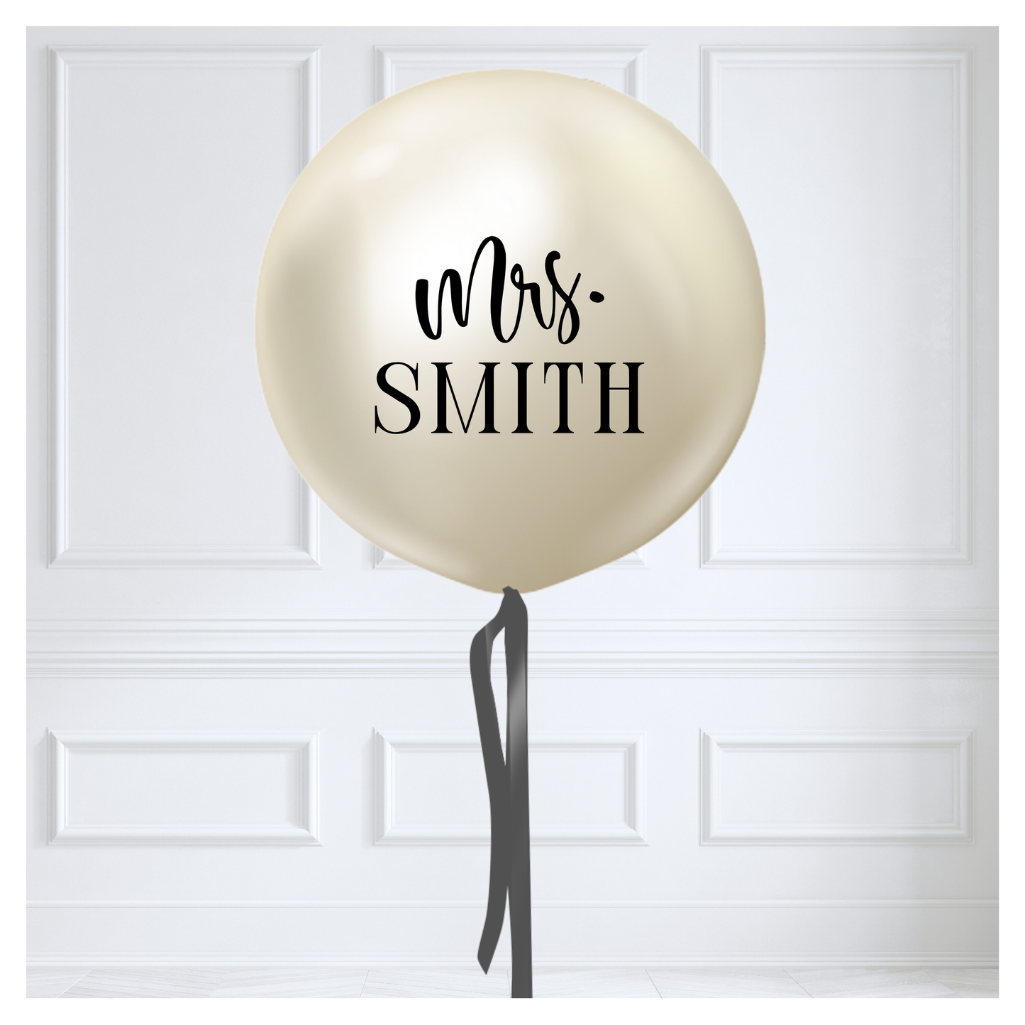 Jumbo 36" Balloon - Chrome White Gold
