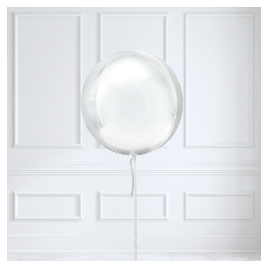 Round Orb Balloon - White