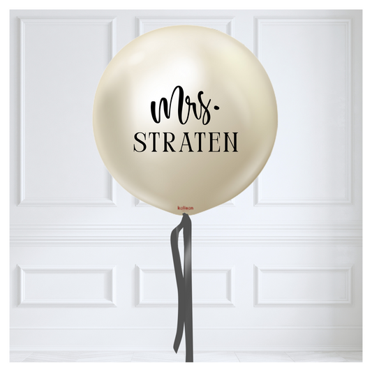 Jumbo 36" Balloon - Chrome White Gold