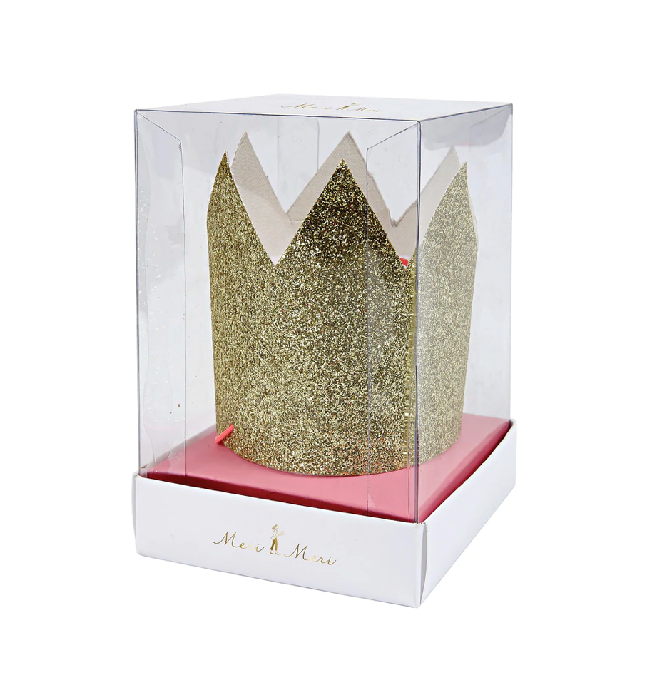 Gold Glittered Crowns