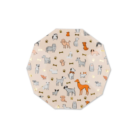Puppy Bones and Paw Prints Plates