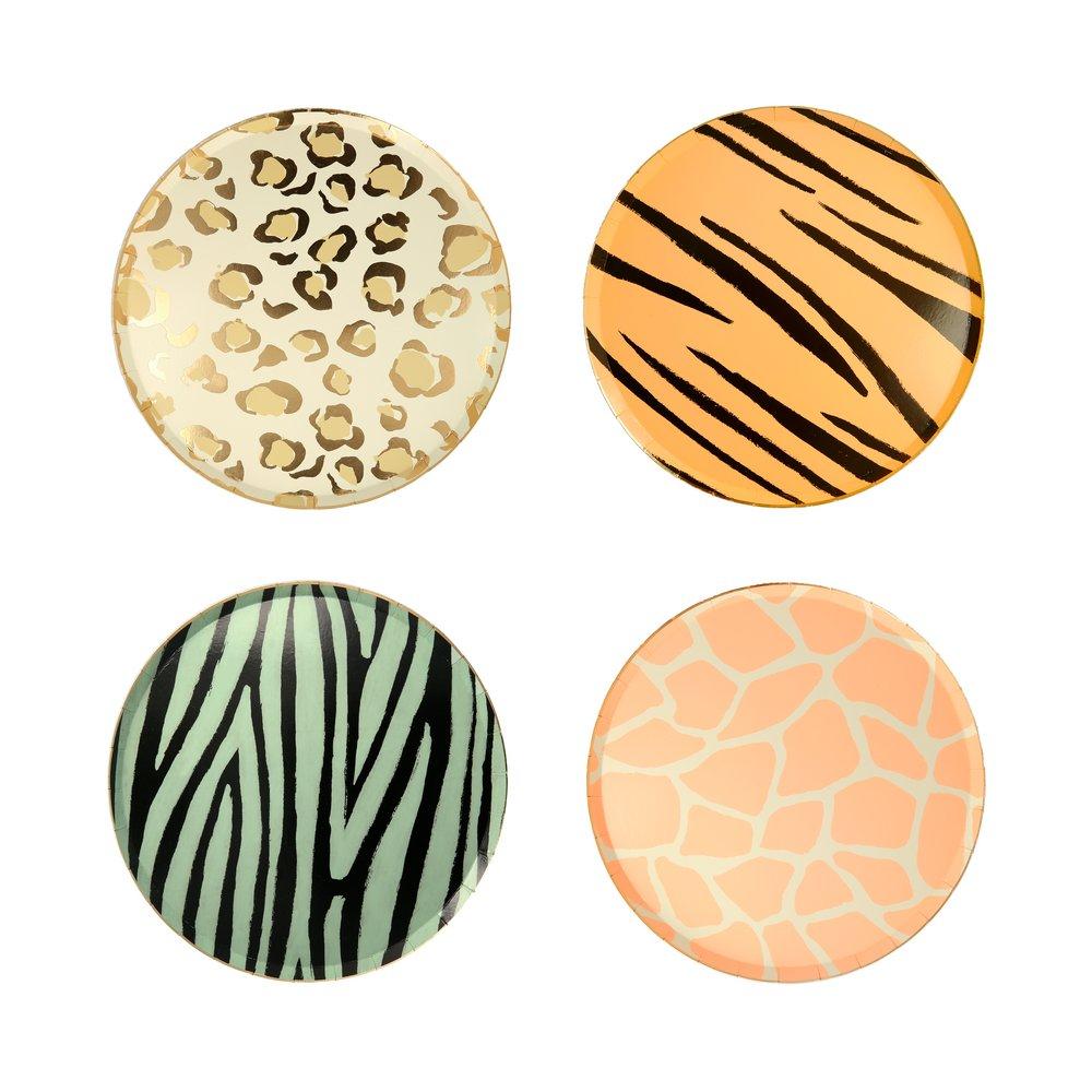 Safari Animal Print Plates (L)