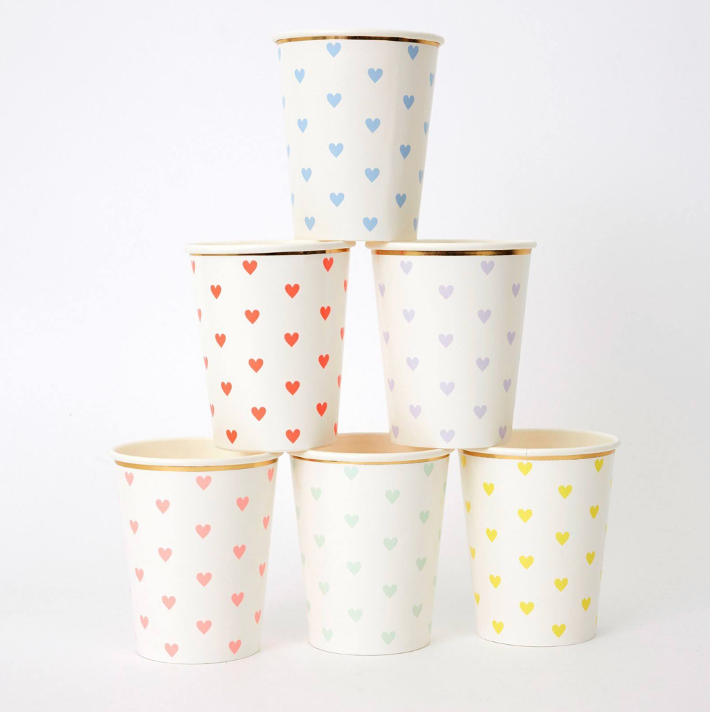 Party Palette Heart Cups