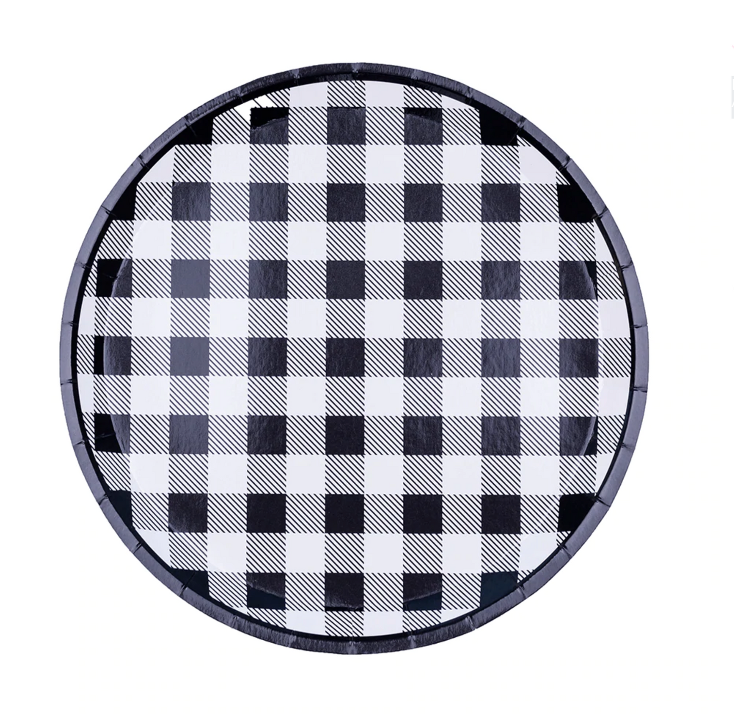 Gingham Hey Bae-Bee Plates (L)