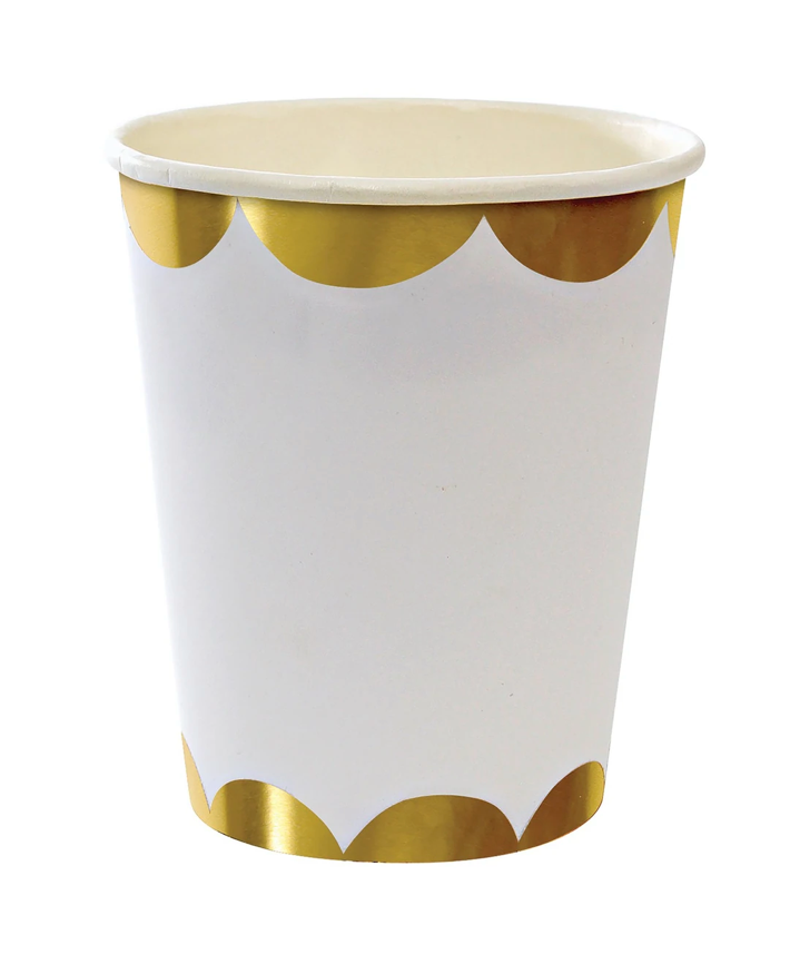 Gold Scalloped Party Cup