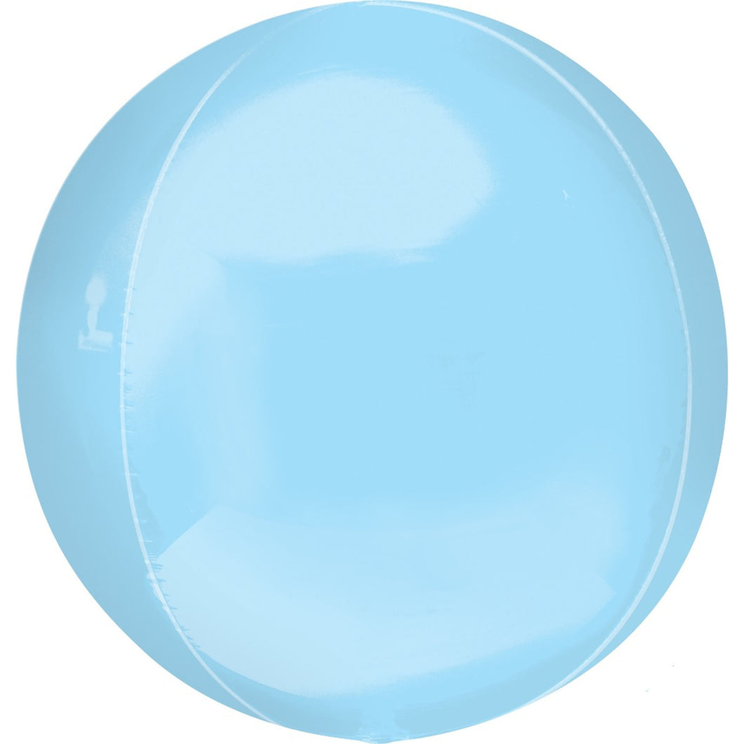 pastel blue round balloon with helium