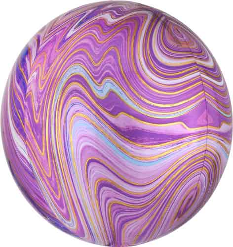 purple marble round balloon with helium