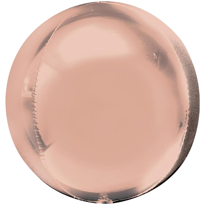 rose gold round balloon with helium