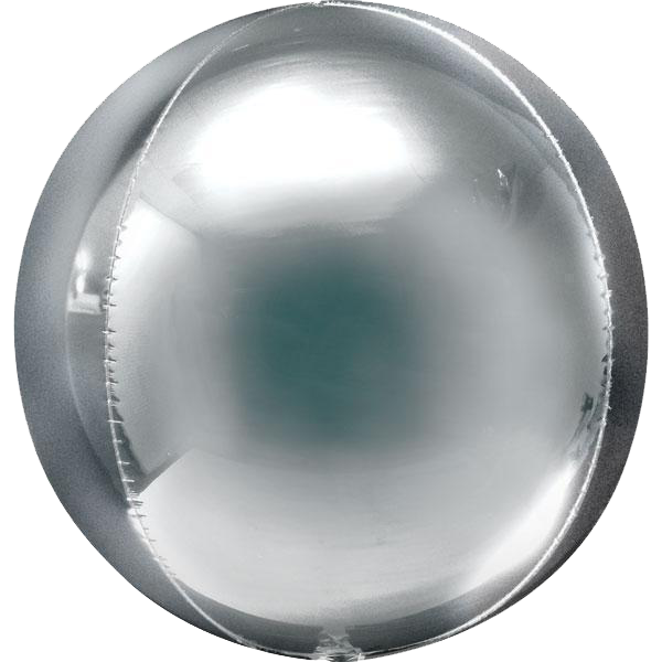 silver round balloon with helium